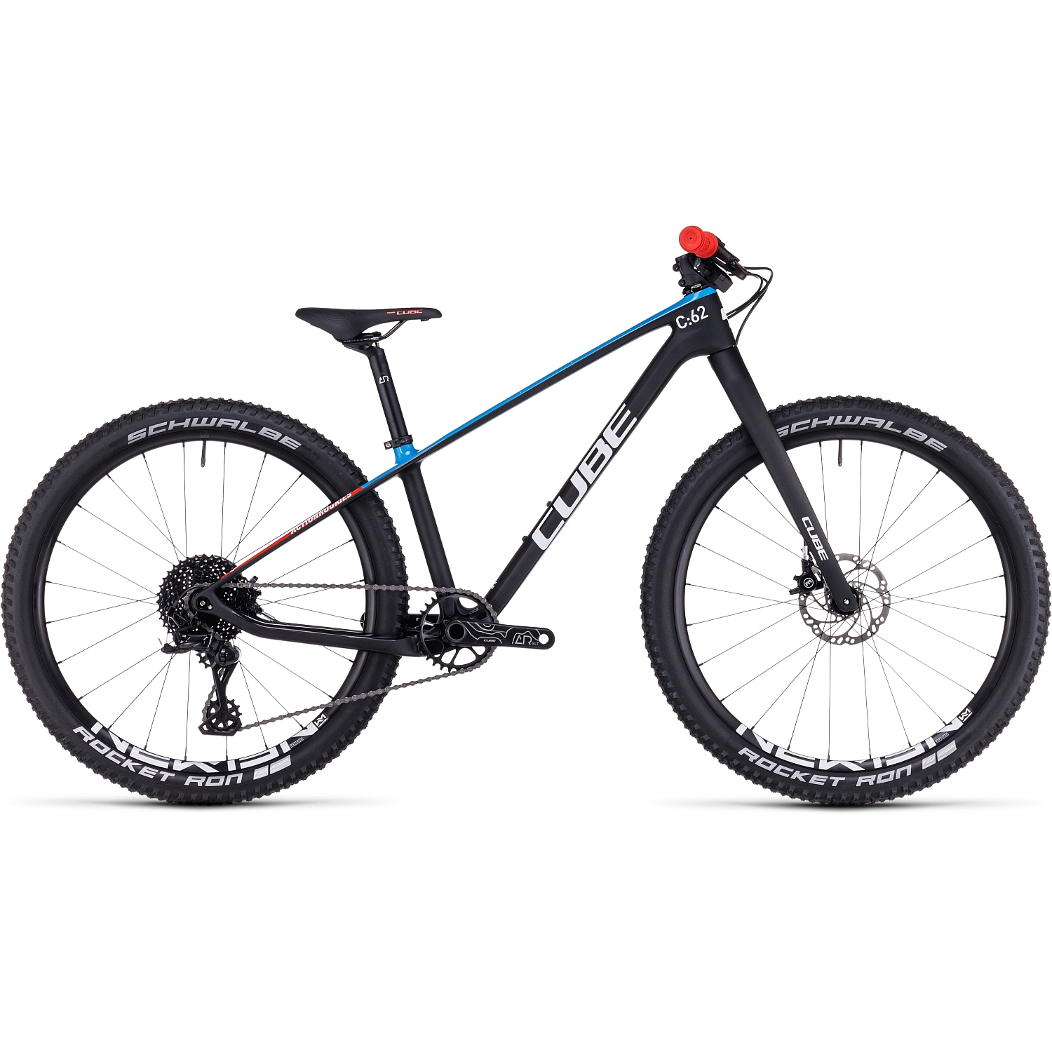 CUBE ELITE 240 C:62 Pro - 24' Carbon Kinder Mountainbike - 2026 - carbon / blue / red