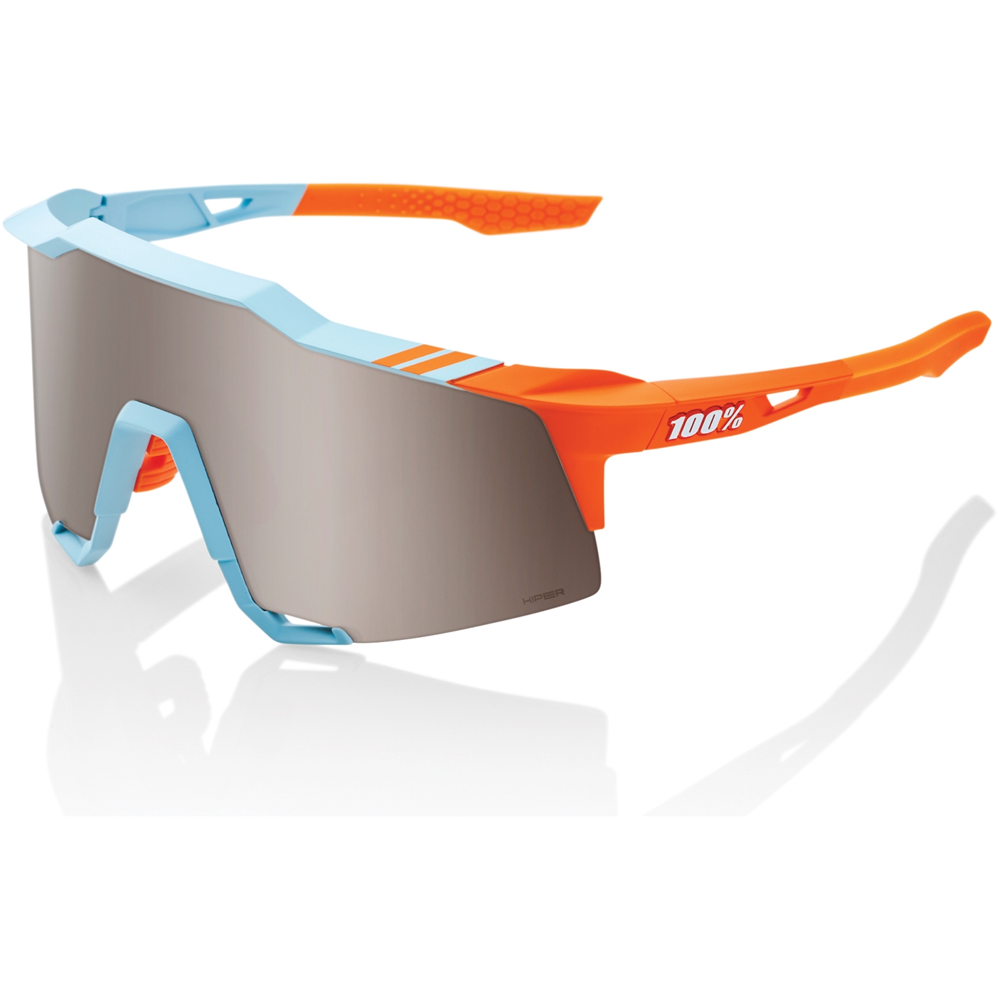 100% Speedcraft Brille - Soft Tact Two Tone - HiPER Silver Mirror | Clear