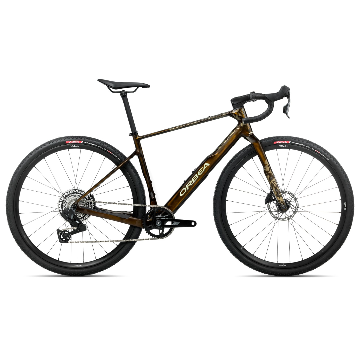 Orbea TERRA M31eTEAM 1X - Rival XPLR AXS Gravel Bike - 2026 - Caramel Carbon View (gloss)