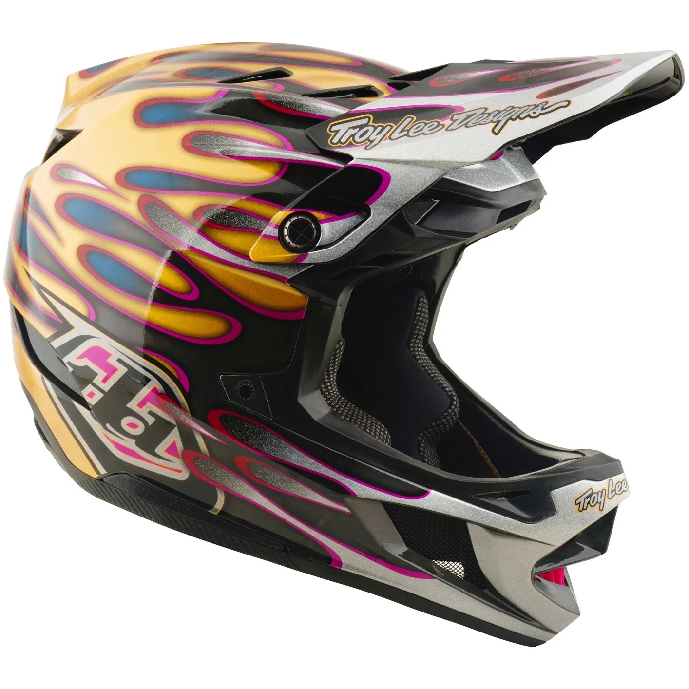 Troy Lee Designs D4 Carbon MIPS Helm - Overspray Gold/Black - Image 7