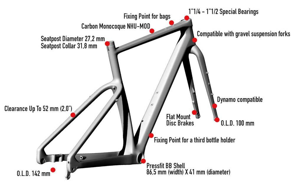 Wilier ADLAR - Carbon Gravel Bike - 2026 - stone dark glossy - Image 4