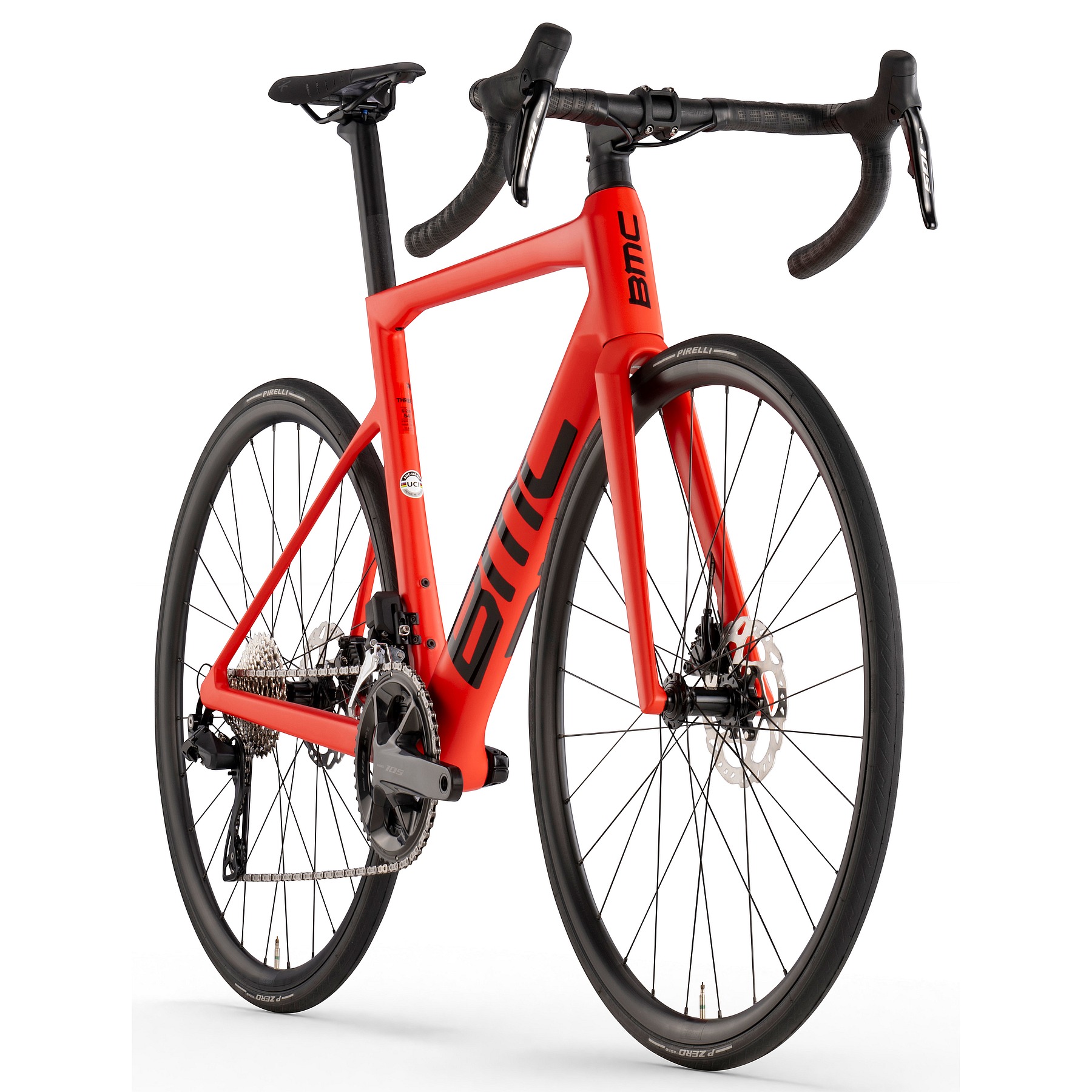 BMC TEAMMACHINE SLR THREE - Carbon Rennrad - 2026 - neon red - Image 3