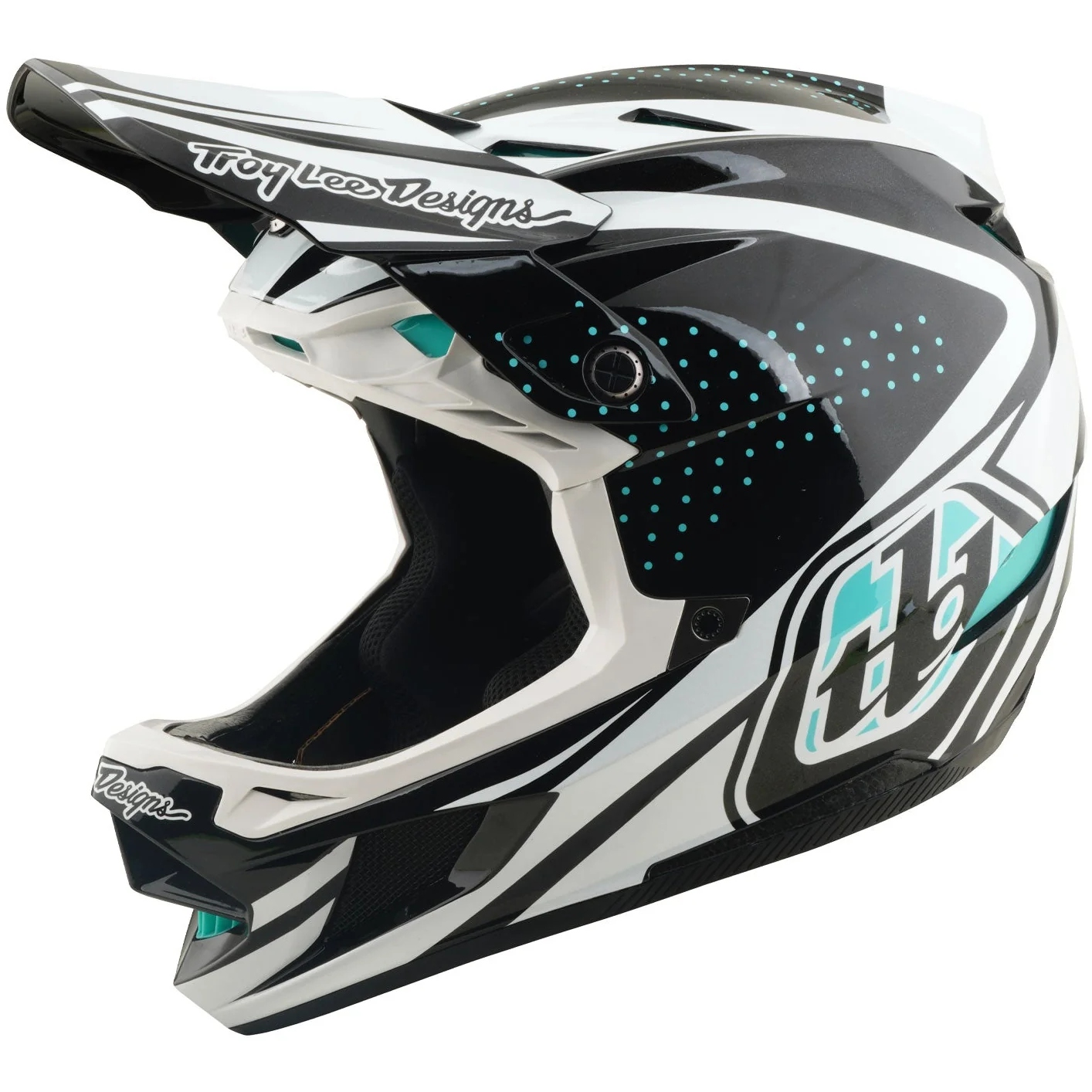 Troy Lee Designs D4 Polyacrylite MIPS Helm - The Line Charcoal/White