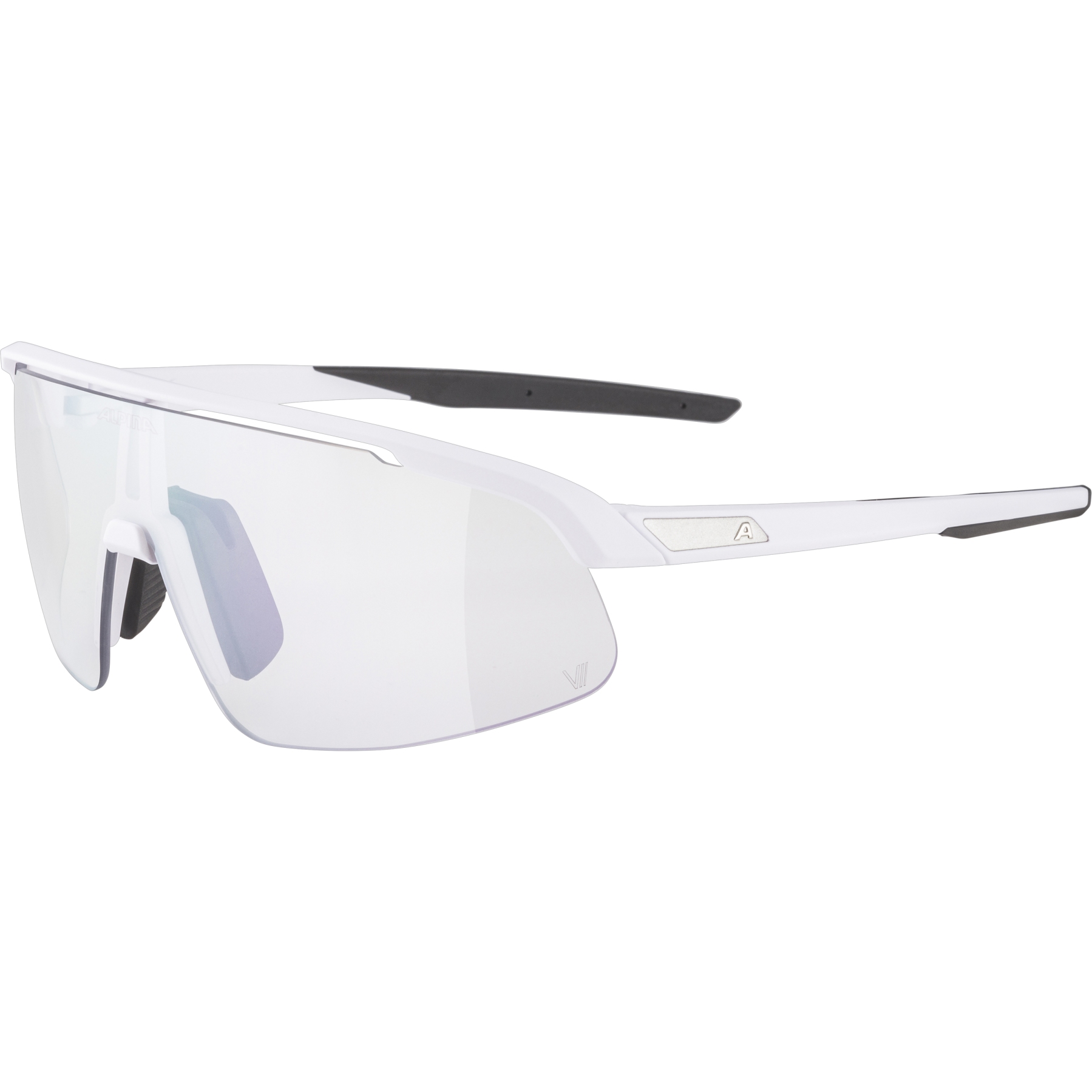Alpina Turbo Pro S V Brille - white matt/clear to grey/flash pink