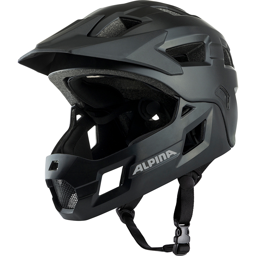 Alpina Rupi Full-Face Helm Kinder - black matt
