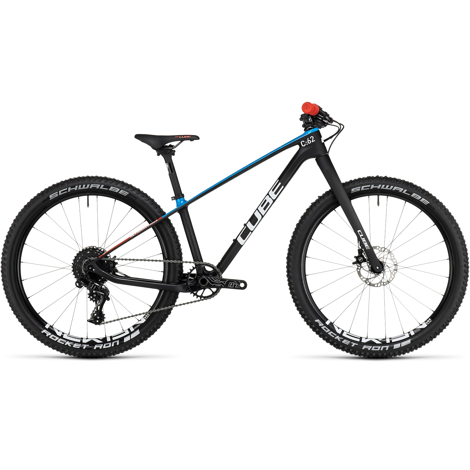 CUBE ELITE 240 C:62 SLX - 24' Carbon Kinder Mountainbike - 2026 - carbon / blue / red